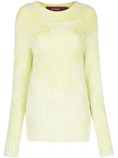 Sies Marjan Dion Ribbed Slim-fit Jumper In Green