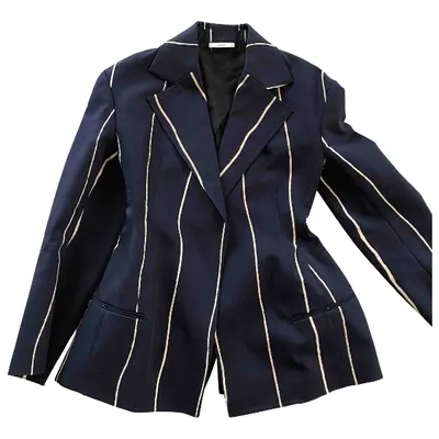 Pre-owned Celine Blazer In Navy