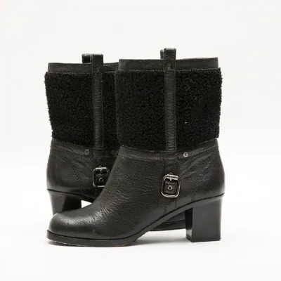 Pre-owned Celine Black Shearling Boots