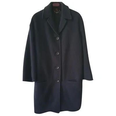 Pre-owned Dondup Wool Coat In Blue