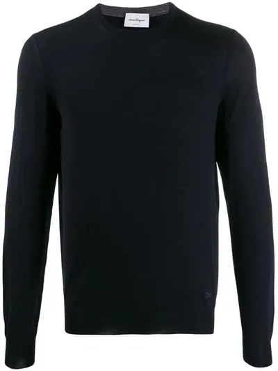 Ferragamo Pullover Mit Rundhalsausschnitt In Blue