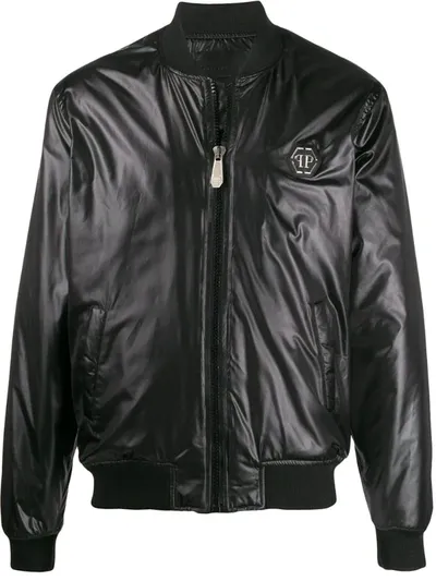 Philipp Plein Plein Star Bomber Jacket In Black