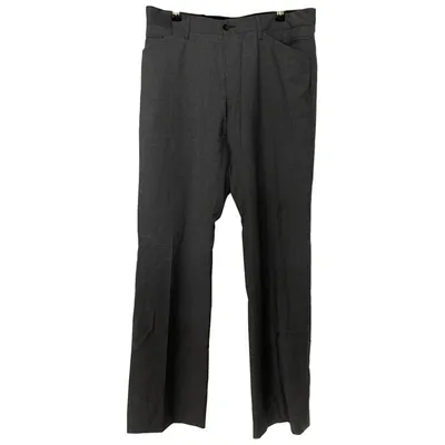 Pre-owned Dolce & Gabbana Wool Trousers In Grey