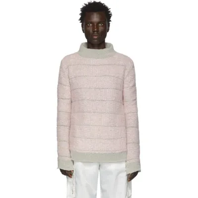 Eckhaus Latta Grey & Pink Poodle Sweater