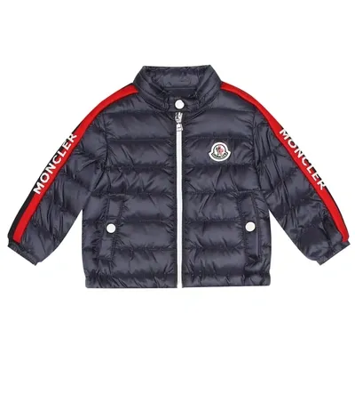 Moncler Baby Aceton Quilted Down Jacket In Blue