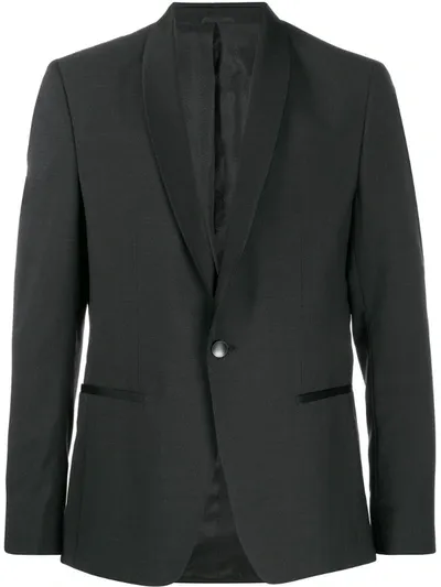 Calvin Klein Jeans Est.1978 Satin-trimmed Blazer In Black