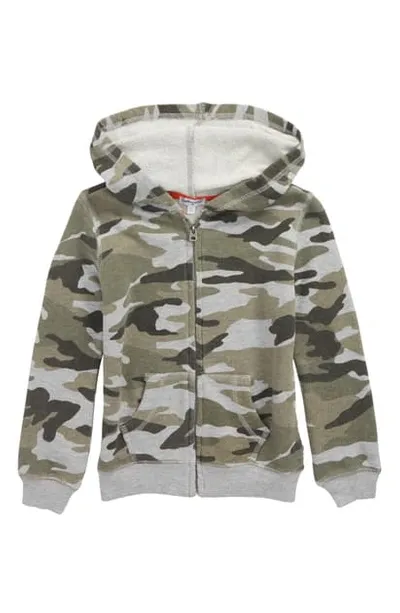 Splendid Boys' Camo Zip-up Hoodie - Little Kid In Heather Gray/green