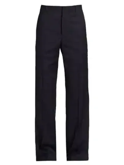 Balenciaga Tailored Virgin Wool Pants In Blue