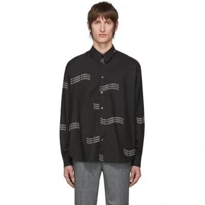 Givenchy Wave Logo Shirt In 001 Black