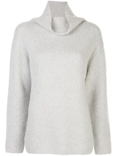 John Elliott Foggy Wool-cashmere Boyfriend Jumper In Grey