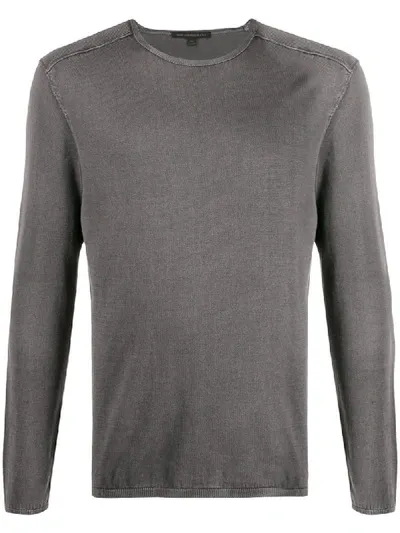 John Varvatos Brushed Cotton Top In Grey