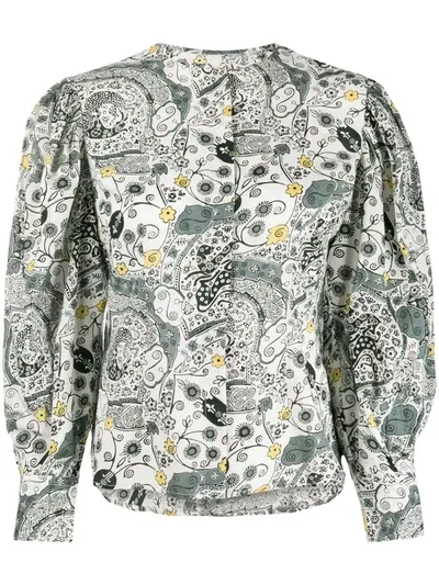 Isabel Marant Étoile Paisley Print Shirt In White