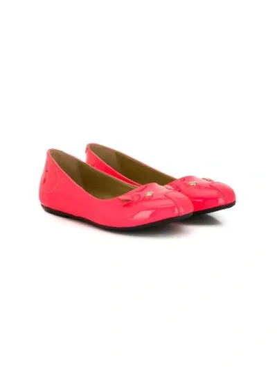 Little Marc Jacobs Kids' Studded Ballerina Flats In Rosa