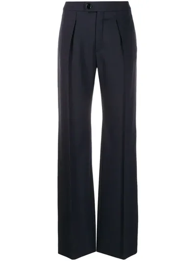 Chloé High-waisted Wide-leg Trousers In Blue