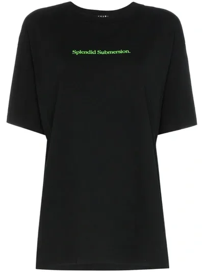 Ksubi Splendid Submersion Logo Print T-shirt In Black