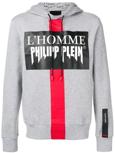 Philipp Plein Hooded Sweatshirt In Grey