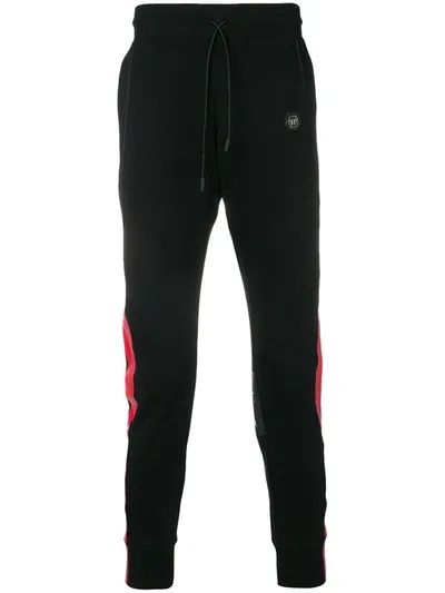 Philipp Plein Side Stripe Detail Trousers In Black