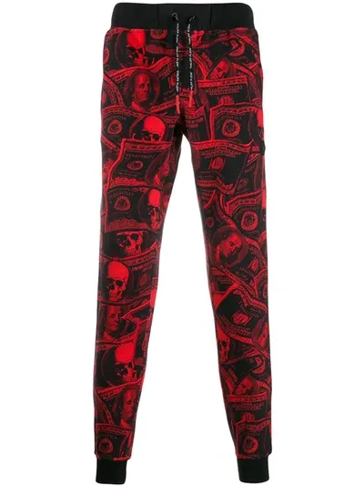 Philipp Plein Dollar Print Track Pants In Black