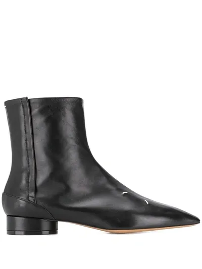 Maison Margiela Four-stitch Ankle Boots In Black