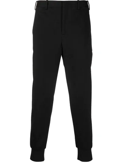 Neil Barrett Men's Sport Tracksuit Trousers Monogram Stripe In Black