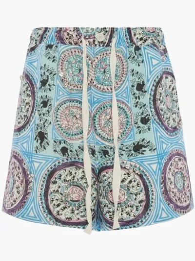 Jw Anderson Segelshorts Mit "mystic Paisley"-print In Blue