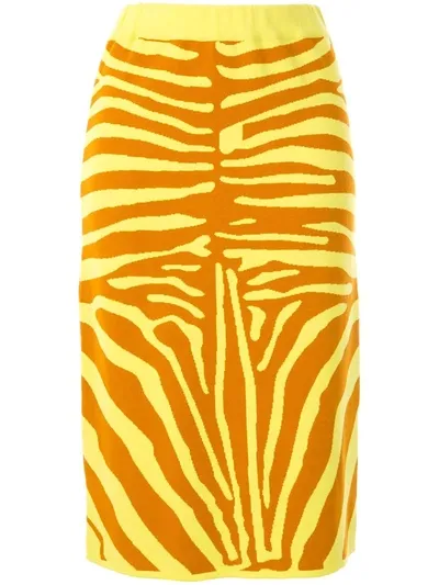 Marques' Almeida Animal-print Jacquard Tube Skirt In Green