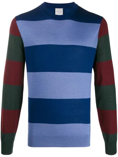 Paul Smith Striped Pattern Jumper In Blue