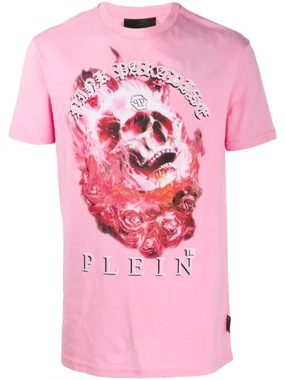 Philipp Plein Printed T-shirt In Pink