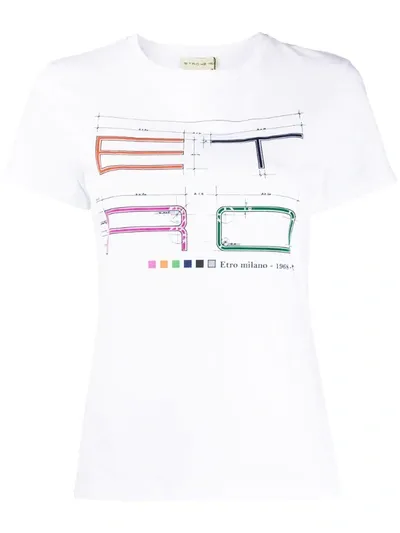 Etro Logo Jersey T-shirt In White