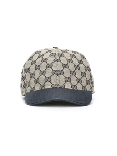 Gucci Babies' Gg Supreme Cotton Blend Trucker Hat In Neutrals