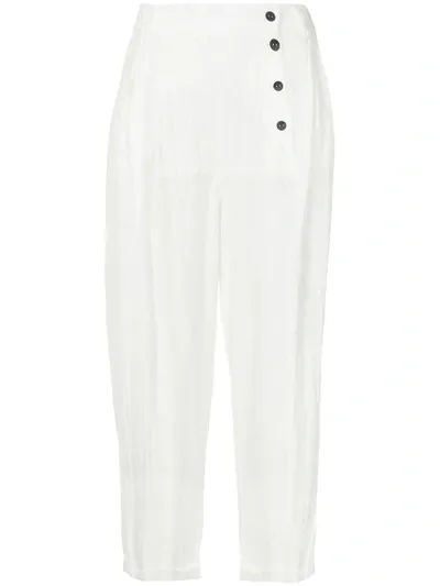 Taylor Panelled Relief Trousers In White