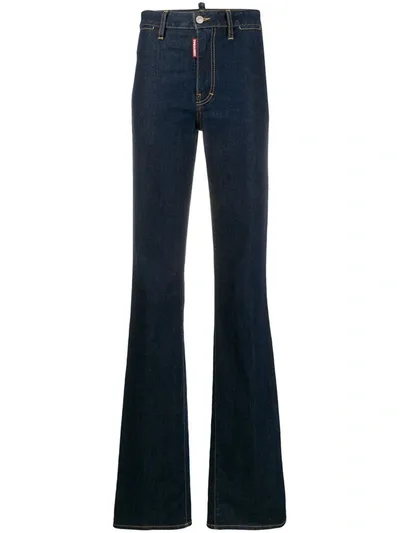 Dsquared2 Dalma Angel Straight-leg Jeans In Dark Wash