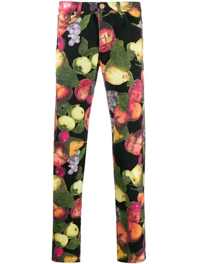 Soulland Erik Fruit Print Straight-leg Jeans In Black