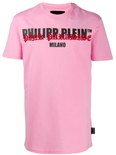 Philipp Plein Pink Paradise Logo Print T-shirt