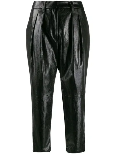 Michael Michael Kors Cropped Trousers In Black