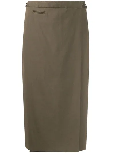 Pre-owned Maison Margiela 1990s Pencil Skirt In Green