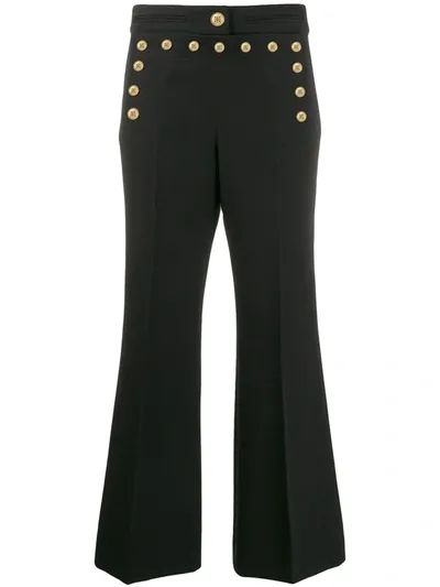 Givenchy Studded Flare Trousers In Black