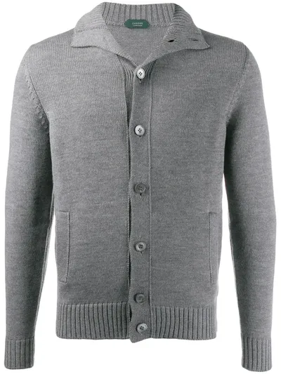 Zanone Chioto Buttoned Cardigan In Grey