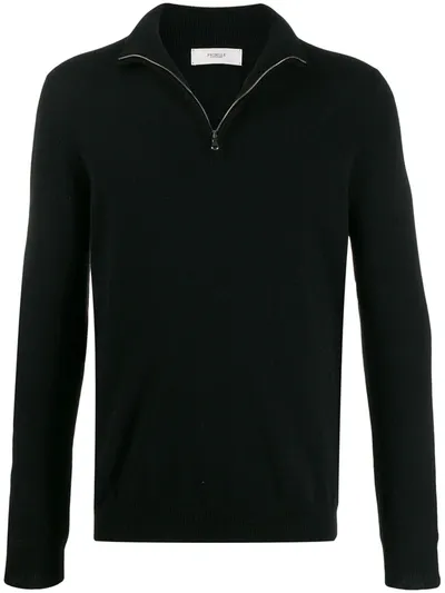 Pringle Of Scotland Half-zip Cashmere Jumper In Navy