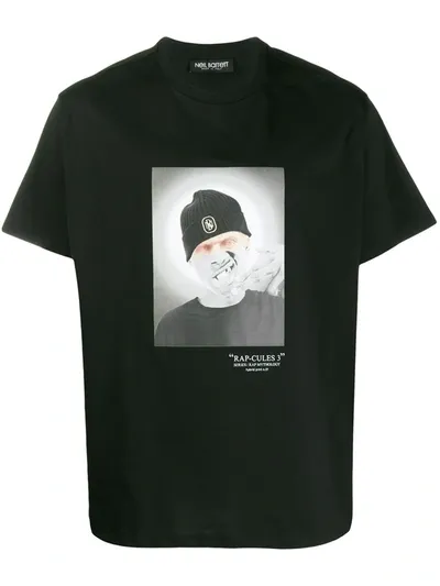 Neil Barrett Rap-cules 3 Print T-shirt In Black