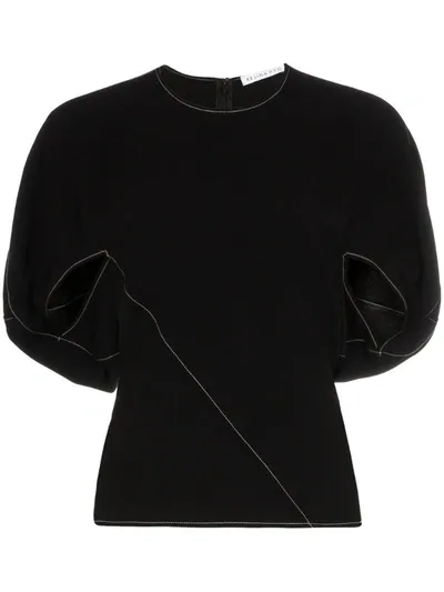 Rejina Pyo Marcie Black Panelled Top