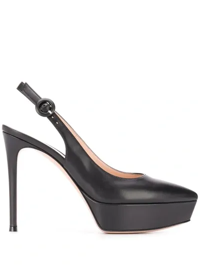 Gianvito Rossi Platform Slingback Pumps In Black