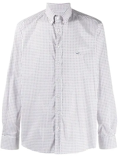 Etro Long Sleeve Checked Shirt In White