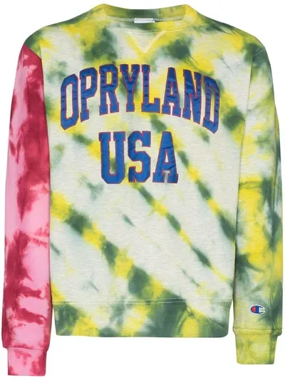 Stain Shade Opryland Tie-dyed Sweater In Yellow