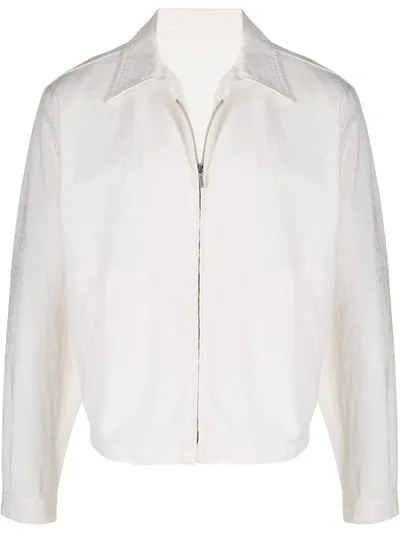 Pre-owned Versace 1980's Tonal Logos Jacket In White