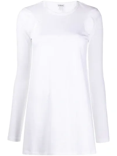 Loewe Arm Hole Long Top In White