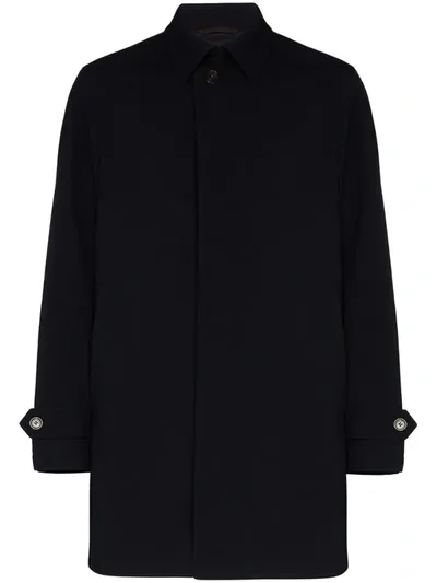 Ermenegildo Zegna Classic Car Coat In Blue