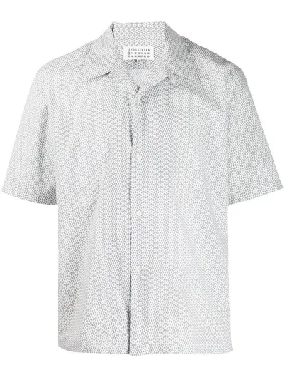 Maison Margiela Micro Paisley Print Shirt In White