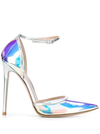 Gianvito Rossi Sabin 130 Iridescent Perspex Pumps In Grey