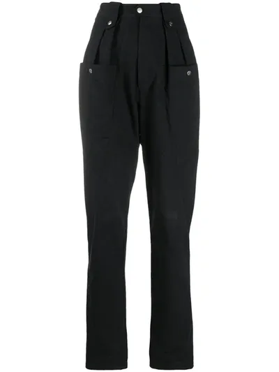 Isabel Marant Yerris Black Cotton Cargo Trousers